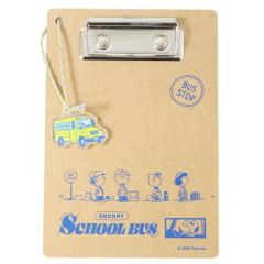 Japan Peanuts A6 Wooden Clipboard - Snoopy : School Bus