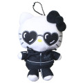 Japan Sanrio Plush Pouch & Bag Charm - Hello Kitty : Heart Sunglasses Y2K Athleisure Black - 1