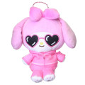Japan Sanrio Plush Pouch & Bag Charm - My Melody : Heart Sunglasses Y2K Athleisure - 1