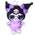 Japan Sanrio Plush Pouch & Bag Charm - Kuromi : Heart Sunglasses Y2K Athleisure - 1