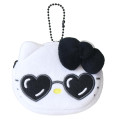 Japan Sanrio Face-Shaped Mini Pouch - Hello Kitty : Heart Sunglasses Y2K Athleisure Black - 1