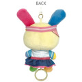 Japan Sanrio Plush Mascot Retractable Reel Keychain - Usahana : Sporty - 2