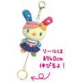 Japan Sanrio Plush Mascot Retractable Reel Keychain - Usahana : Sporty - 3