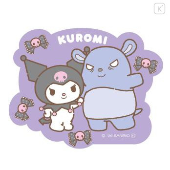 Japan Sanrio Large Vinyl Sticker - Kuromi : Baku Ribbon - 1
