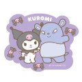 Japan Sanrio Large Vinyl Sticker - Kuromi : Baku Ribbon - 1