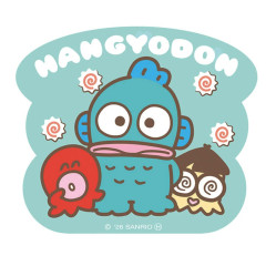 Japan Sanrio Large Vinyl Sticker - Hangyodon : Friends