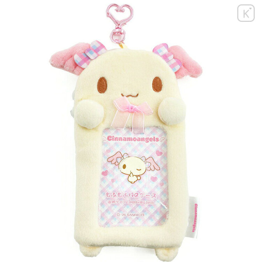 Japan Sanrio Fluffy Pass Case Card Holder - Cinnamoroll : Cinnamo Angel Friend Azuki - 1