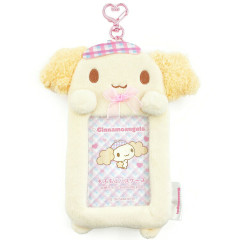 Japan Sanrio Fluffy Pass Case Card Holder - Cinnamoroll : Cinnamo Angel Friend Chiffon