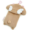 Japan Sanrio Fluffy Pass Case Card Holder - Cinnamoroll : Cinnamo Angel Friend Mocha - 2