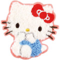 Japan Sanrio Versatile Iron-On and Sticker Patch - Hello Kitty : Sitting - 1