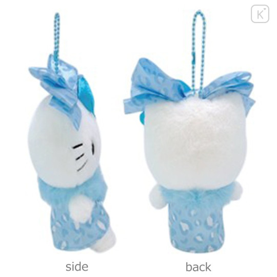 Japan Sanrio Mascot Ball Chain - Hello Kitty : Blue Leopard Ribbon - 2