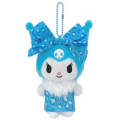 Japan Sanrio Mascot Ball Chain - Kuromi : Blue Leopard Ribbon - 1