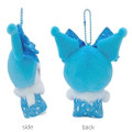 Japan Sanrio Mascot Ball Chain - Kuromi : Blue Leopard Ribbon - 2