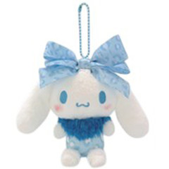 Japan Sanrio Mascot Ball Chain - Cinnamoroll : Blue Leopard Ribbon