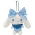 Japan Sanrio Mascot Ball Chain - Cinnamoroll : Blue Leopard Ribbon - 1