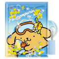 Japan Sanrio Lockable Diary Mochimochi Memo Pad - Pompompurin : Floating Sequins Tan Sunburned Sparkling Tropical - 1