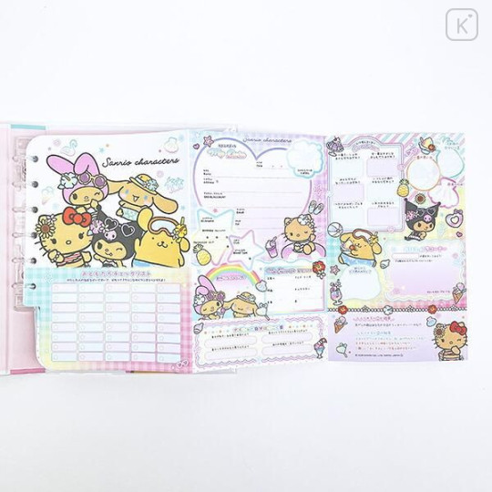 Japan Sanrio Friendship Profile Memory Book Keepsake - Tan Sunburned Sparkling Tropical - 2