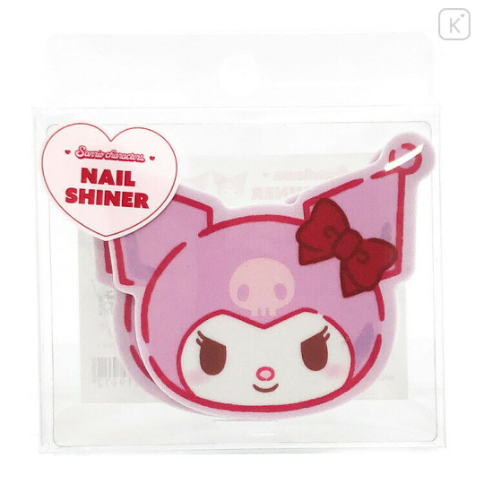 Japan Sanrio Nail File Shiner - Kuromi : Face Red - 1