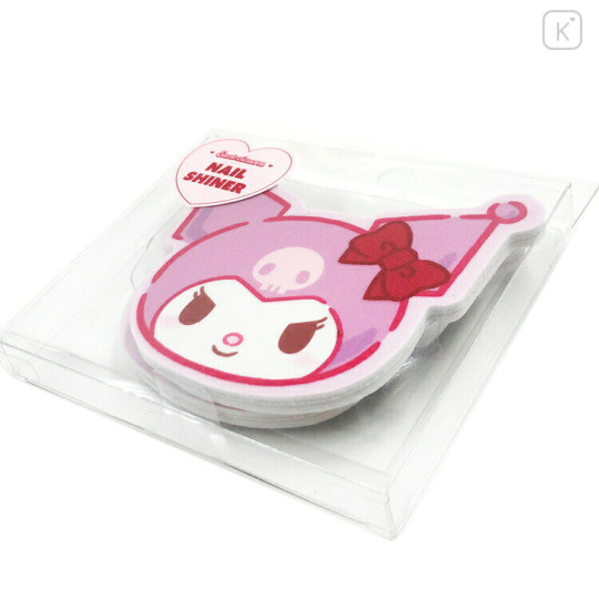 Japan Sanrio Nail File Shiner - Kuromi : Face Red - 2