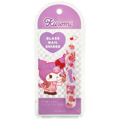 Japan Sanrio Glass Nail File Shiner - Kuromi : Red