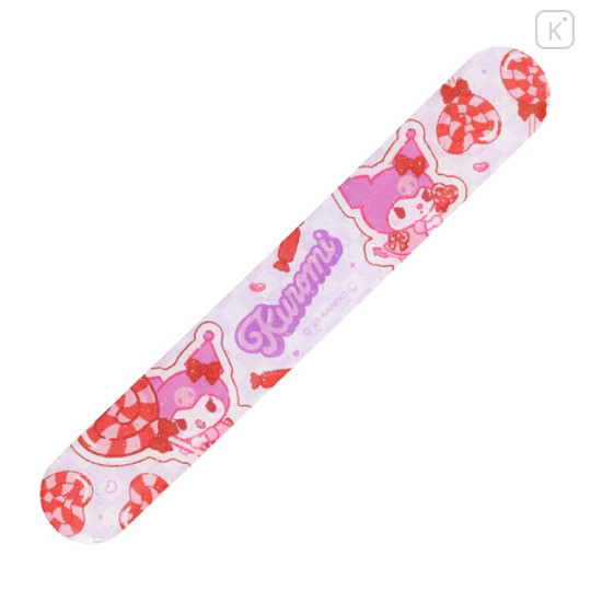 Japan Sanrio Glass Nail File Shiner - Kuromi : Red - 2