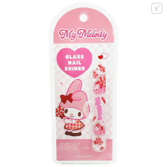 Japan Sanrio Glass Nail File Shiner - My Melody : Red - 1