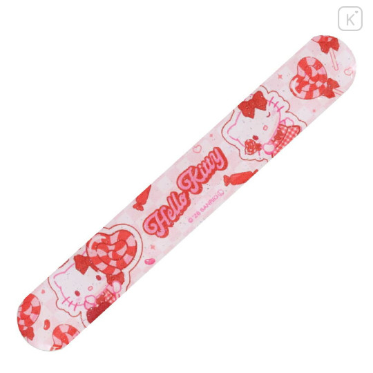 Japan Sanrio Glass Nail File Shiner - Hello Kitty : Red - 2