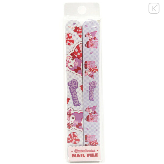 Japan Sanrio Nail File Shiner Set - Kuromi : Red - 1