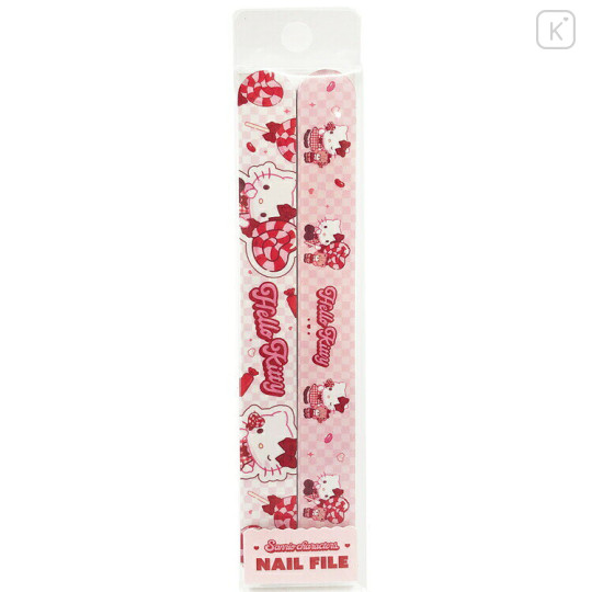 Japan Sanrio Nail File Shiner Set - Hello Kitty : Red - 1
