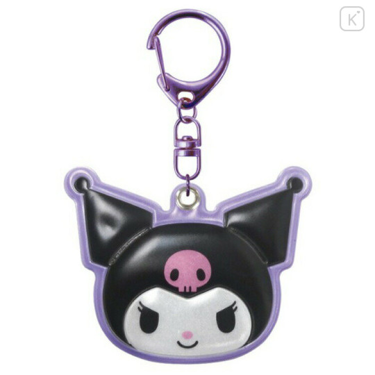 Japan Sanrio Reflector Keychain - Kuromi : Face - 1