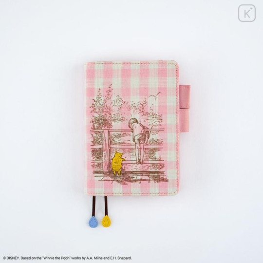 Japan Hobonichi Techo Cover for A6 Original - Winnie the Pooh : Pole Throwing Bridge - 3