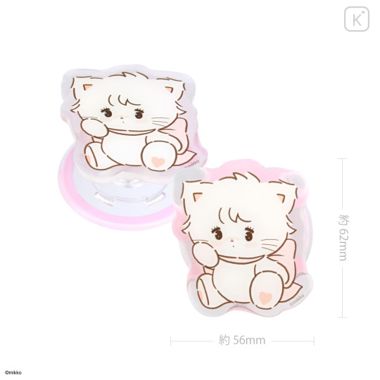 Japan Mikko Illustrations Pocopoco Smartphone Grip with MagSafe - Lil ala mode : Mousse - 2