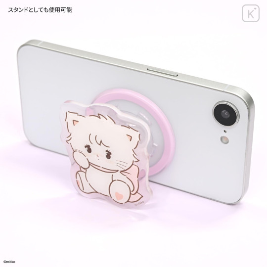 Japan Mikko Illustrations Pocopoco Smartphone Grip with MagSafe - Lil ala mode : Mousse - 6