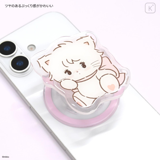 Japan Mikko Illustrations Pocopoco Smartphone Grip with MagSafe - Lil ala mode : Mousse - 7