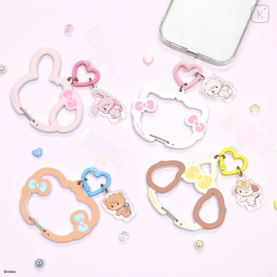 Japan Mikko Illustrations Multi Ring Plus with Carabiner - Lil ala mode : Mousse - 6