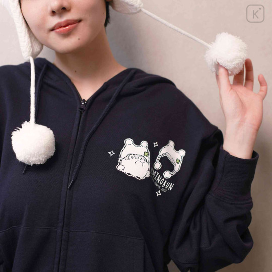 Japan Koupen-chan Zip Hoodie (L) - Koupenchan : Cotton Snow Pom Pom Navy - 8
