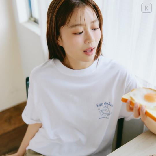 Japan Koupen-chan T-Shirt (M) - Koupenchan : Egg Dishes White - 3