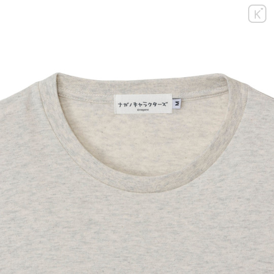 Japan Nagano Long Sleeve T-Shirt (M) - Faces in a Row Oatmeal - 5