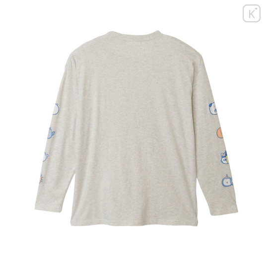 Japan Nagano Long Sleeve T-Shirt (M) - Faces in a Row Oatmeal - 8