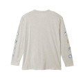 Japan Nagano Long Sleeve T-Shirt (M) - Faces in a Row Oatmeal - 8