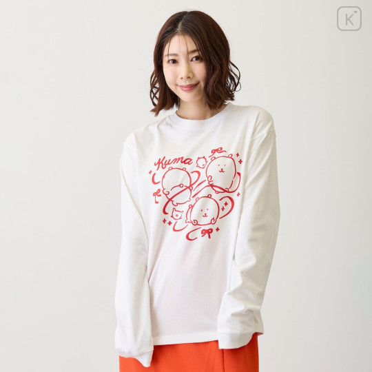 Japan Nagano Long Sleeve T-Shirt (M) - Ribbon White - 2
