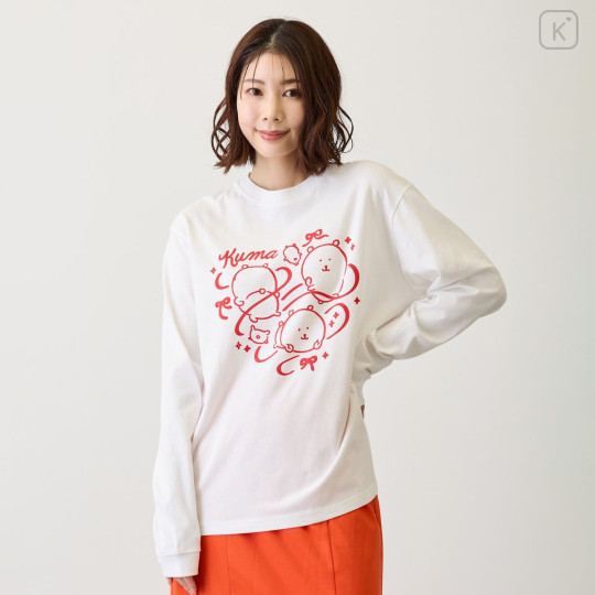 Japan Nagano Long Sleeve T-Shirt (L) - Ribbon White - 3