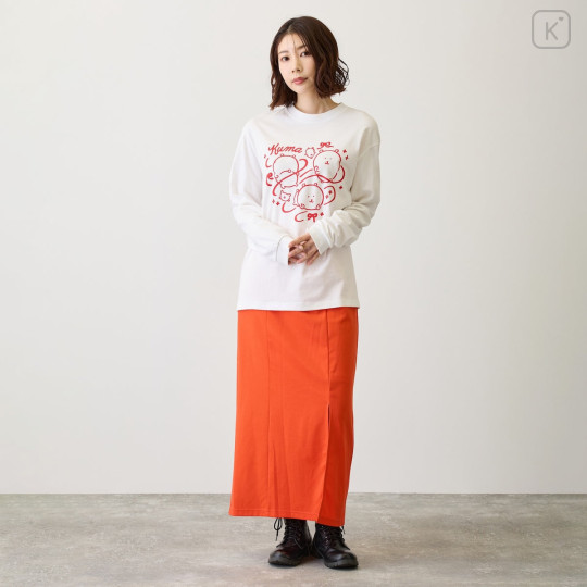 Japan Nagano Long Sleeve T-Shirt (L) - Ribbon White - 5
