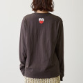 Japan Nagano Long Sleeve T-Shirt (M) - I Love Kuma Charcoal - 8