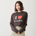 Japan Nagano Long Sleeve T-Shirt (XL) - I Love Kuma Charcoal - 2