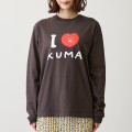 Japan Nagano Long Sleeve T-Shirt (XL) - I Love Kuma Charcoal - 6