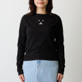 Japan Nagano Long Sleeve T-Shirt (L) - Monochrome Joke Bear Black - 6