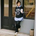 Japan Nagano College Style T-Shirt (M) - Joke Bear Black - 2
