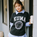 Japan Nagano College Style T-Shirt (L) - Joke Bear Black - 3