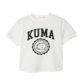 Japan Nagano College Style T-Shirt (M) - Joke Bear White - 1